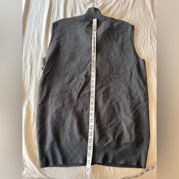 NWT Harrison Davis Men’s Knit Full-Zip Sweater Vest M Charcoal Grey - Picture 9 of 11